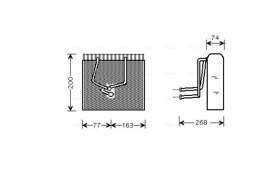 Evaporator, air conditioning