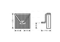 Evaporator, air conditioning