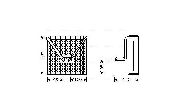 Evaporator, air conditioning