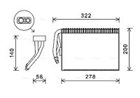 Evaporator, air conditioning