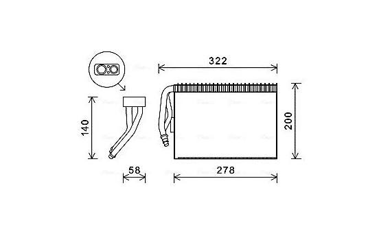 Evaporator, air conditioning