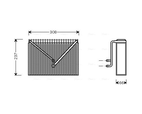 Evaporator, air conditioning