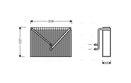 Evaporator, air conditioning