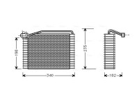 Evaporator, air conditioning