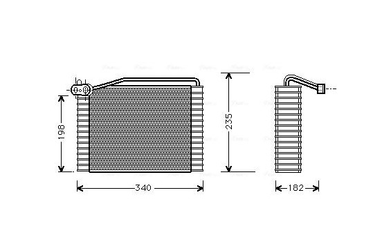 Evaporator, air conditioning