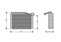 Evaporator, air conditioning