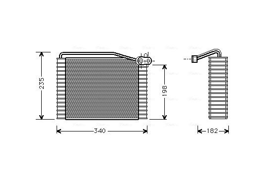 Evaporator, air conditioning