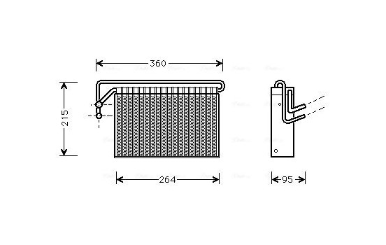 Evaporator, air conditioning