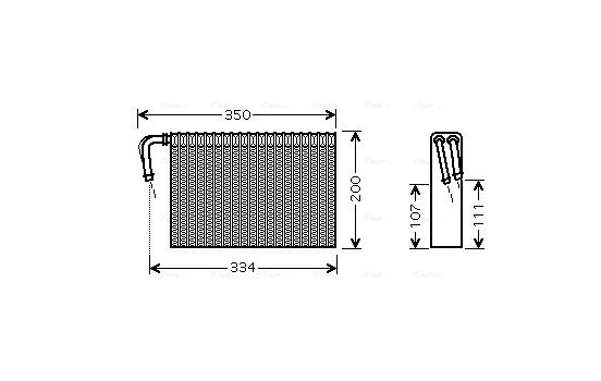 Evaporator, air conditioning