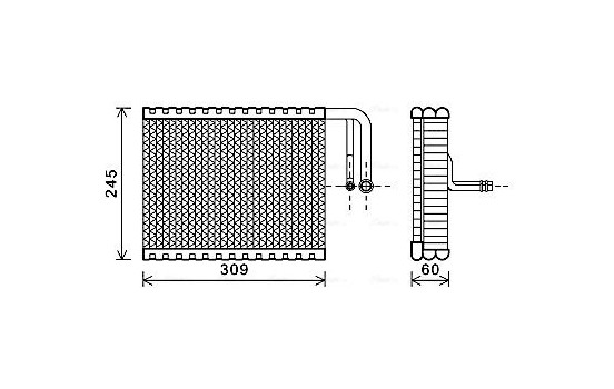 Evaporator, air conditioning