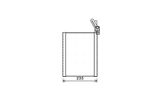 Evaporator, air conditioning