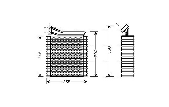 Evaporator, air conditioning