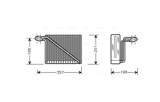 Evaporator, air conditioning