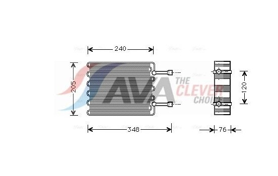 Evaporator, air conditioning