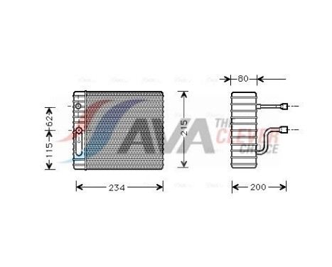 Evaporator, air conditioning