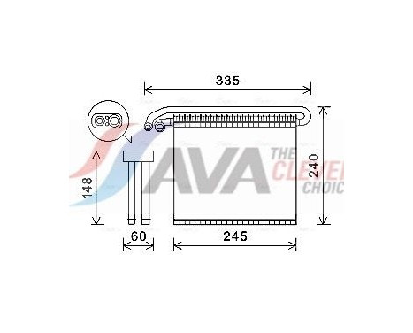 Evaporator, air conditioning
