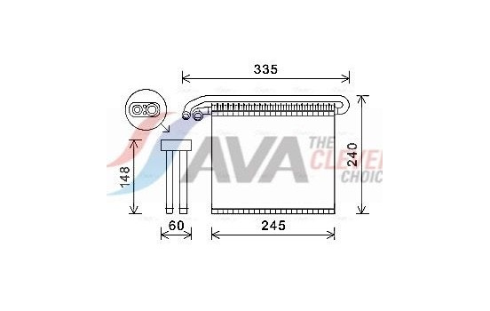 Evaporator, air conditioning