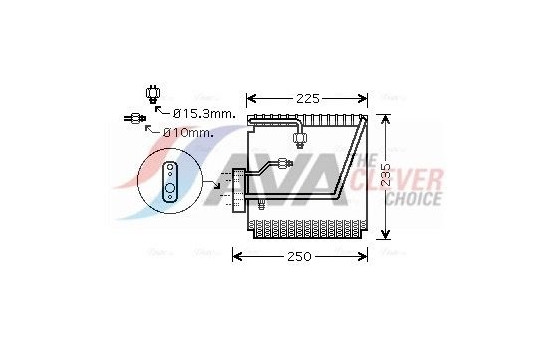 Evaporator, air conditioning