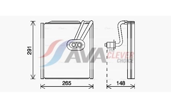 Evaporator, air conditioning