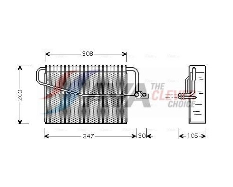Evaporator, air conditioning