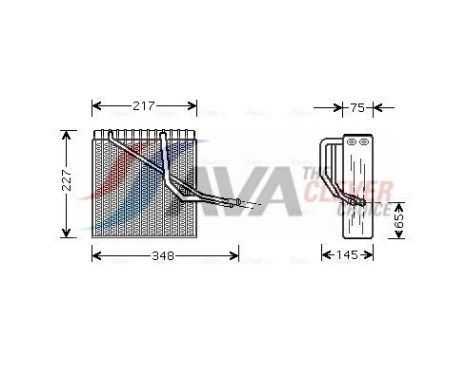 Evaporator, air conditioning