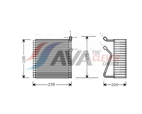 Evaporator, air conditioning