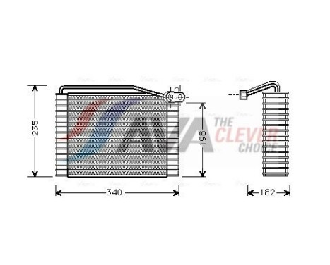 Evaporator, air conditioning