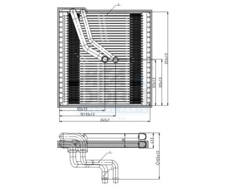 Evaporator, air conditioning