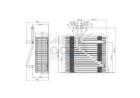 Evaporator, air conditioning