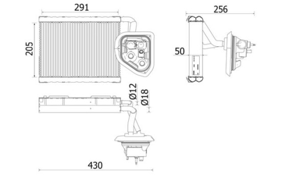 Evaporator, air conditioning