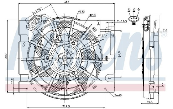 Fan, A/C condenser, Image 2