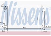 Cooler, engine cooling 604611 Nissens