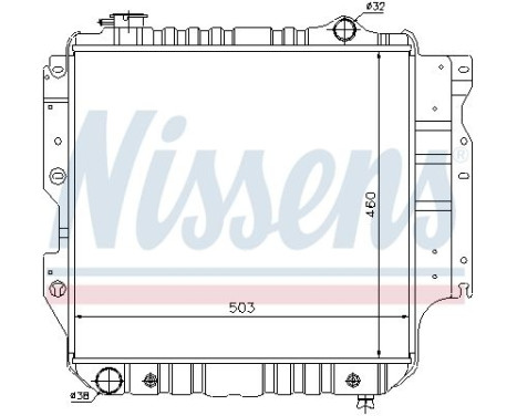 Cooler, engine cooling 61015 Nissens, Image 2