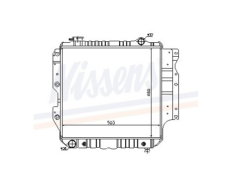 Cooler, engine cooling 61015 Nissens