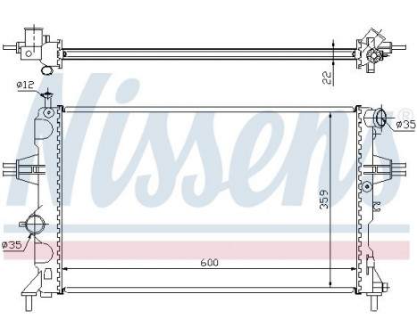 Cooler, engine cooling 630041 Nissens, Image 6