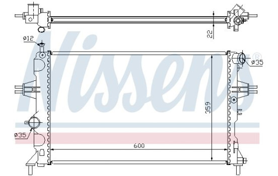 Cooler, engine cooling 630041 Nissens, Image 6