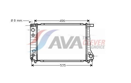Cooler, engine cooling BW2087 Ava Quality Cooling, Image 2