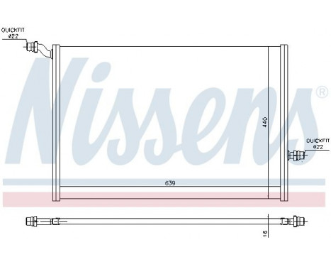 Low Temperature Cooler, intercooler 627032 Nissens