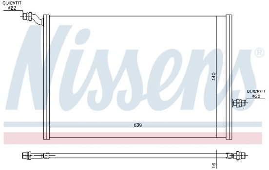 Low Temperature Cooler, intercooler 627032 Nissens