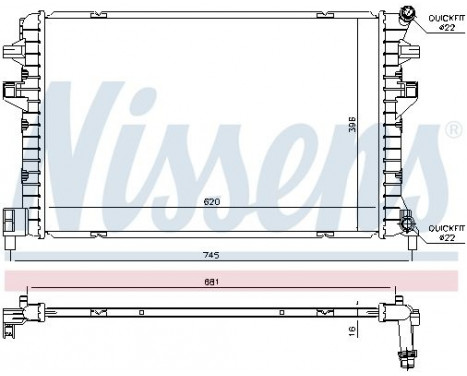 Low Temperature Cooler, intercooler 65306 Nissens