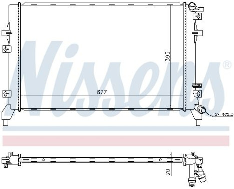 Low Temperature Cooler, intercooler 65315 Nissens