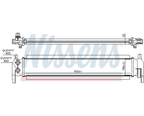 Low Temperature Cooler, intercooler 65318 Nissens
