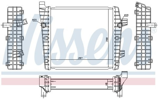Low Temperature Cooler, intercooler 65320 Nissens