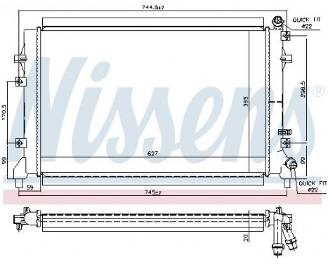 Low Temperature Cooler, intercooler 65324 Nissens