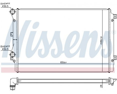 Low Temperature Cooler, intercooler 65339 Nissens