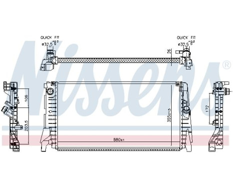 Radiator 606340 Nissens