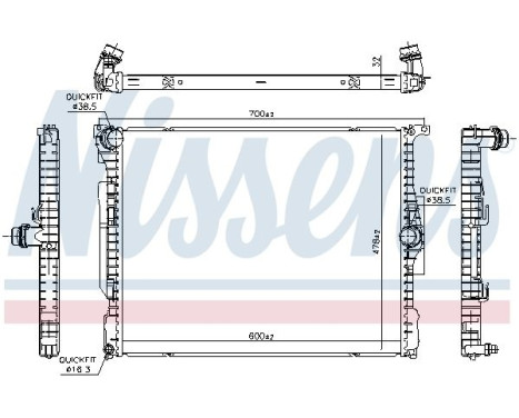 Radiator 606514 Nissens, Image 5