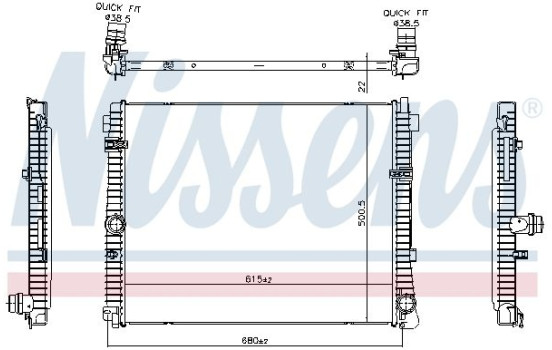 Radiator 606785 Nissens