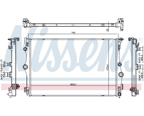 Radiator 606815 Nissens