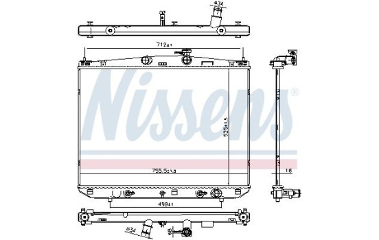 Radiator 606827 Nissens